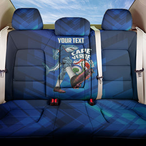 Personalized Cape Verde Football Back Car Seat Cover Blue Shark Mascot Cabo Verdean - Gradient Art