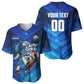 Personalized Cape Verde Football Baseball Jersey Blue Shark Mascot Cabo Verdean - Gradient Art