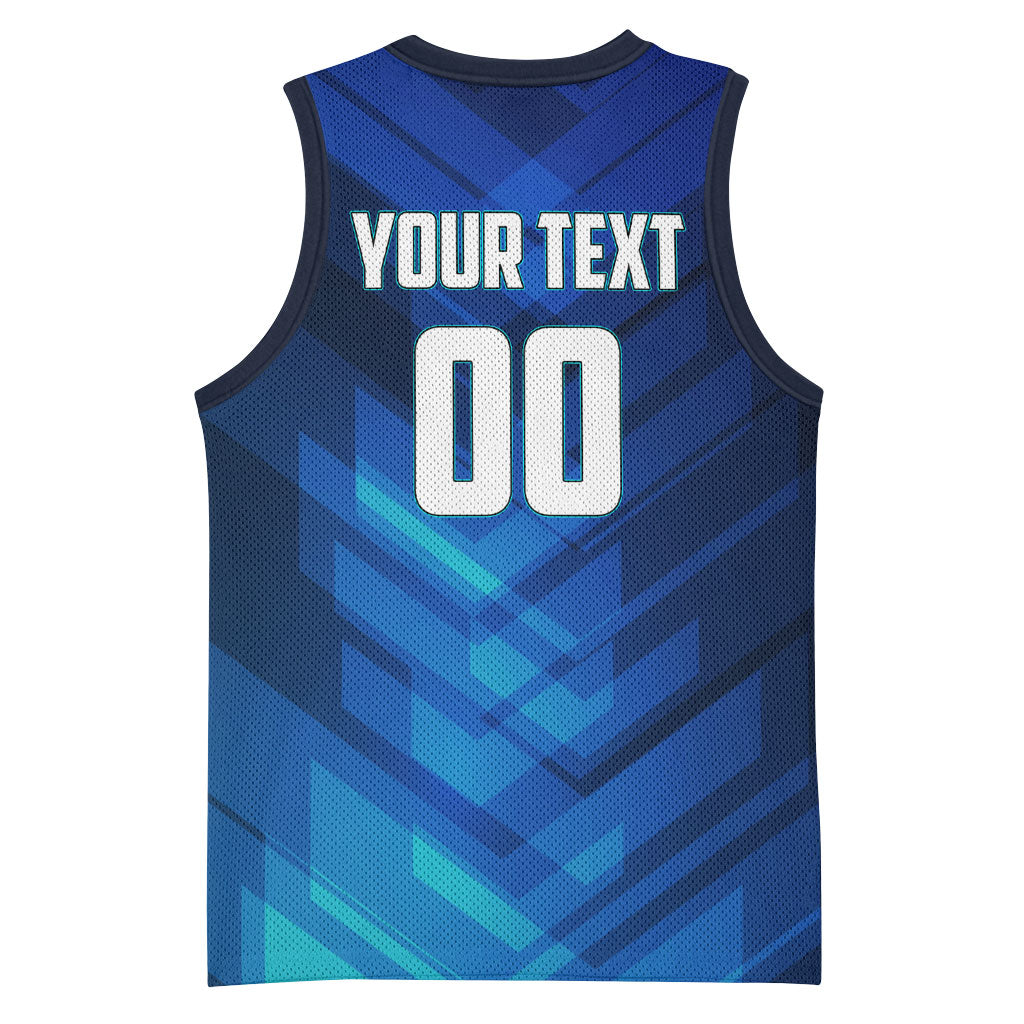 Personalized Cape Verde Football Basketball Jersey Blue Shark Mascot Cabo Verdean - Gradient Art