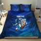 Personalized Cape Verde Football Bedding Set Blue Shark Mascot Cabo Verdean - Gradient Art