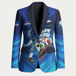 Personalized Cape Verde Football Blazer Blue Shark Mascot Cabo Verdean - Gradient Art
