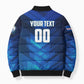 Personalized Cape Verde Football Bomber Puffer Jacket Blue Shark Mascot Cabo Verdean - Gradient Art