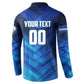 Personalized Cape Verde Football Button Sweatshirt Blue Shark Mascot Cabo Verdean - Gradient Art