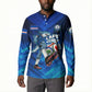 Personalized Cape Verde Football Button Sweatshirt Blue Shark Mascot Cabo Verdean - Gradient Art