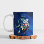 Personalized Cape Verde Football Ceramic Mug Blue Shark Mascot Cabo Verdean - Gradient Art