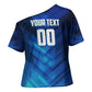 Personalized Cape Verde Football Cross Shoulder Shirt Blue Shark Mascot Cabo Verdean - Gradient Art