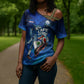 Personalized Cape Verde Football Cross Shoulder Shirt Blue Shark Mascot Cabo Verdean - Gradient Art