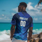 Personalized Cape Verde Football Hawaiian Shirt Blue Shark Mascot Cabo Verdean - Gradient Art