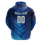 Personalized Cape Verde Football Hoodie Blue Shark Mascot Cabo Verdean - Gradient Art