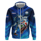Personalized Cape Verde Football Hoodie Blue Shark Mascot Cabo Verdean - Gradient Art