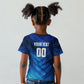 Personalized Cape Verde Football Kid T shirt Blue Shark Mascot Cabo Verdean - Gradient Art
