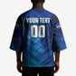 Personalized Cape Verde Football Kimono Blue Shark Mascot Cabo Verdean - Gradient Art