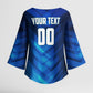 Personalized Cape Verde Football Kimono Sleeve Blouse Blue Shark Mascot Cabo Verdean - Gradient Art