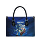 Personalized Cape Verde Football Leather Bag Blue Shark Mascot Cabo Verdean - Gradient Art
