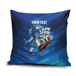 Personalized Cape Verde Football Pillow Cover Blue Shark Mascot Cabo Verdean - Gradient Art