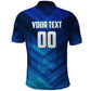 Personalized Cape Verde Football Polo Shirt Blue Shark Mascot Cabo Verdean - Gradient Art