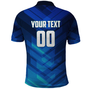 Personalized Cape Verde Football Polo Shirt Blue Shark Mascot Cabo Verdean - Gradient Art