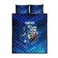 Personalized Cape Verde Football Quilt Bed Set Blue Shark Mascot Cabo Verdean - Gradient Art