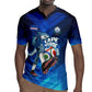 Personalized Cape Verde Football Rugby Jersey Blue Shark Mascot Cabo Verdean - Gradient Art