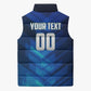 Personalized Cape Verde Football Sleeveless Puffer Jacket Blue Shark Mascot Cabo Verdean - Gradient Art