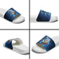 Personalized Cape Verde Football Slide Sandals Blue Shark Mascot Cabo Verdean - Gradient Art