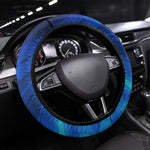 Cape Verde Football Steering Wheel Cover Blue Shark Mascot Cabo Verdean - Gradient Art