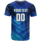 Personalized Cape Verde Football T shirt Blue Shark Mascot Cabo Verdean - Gradient Art