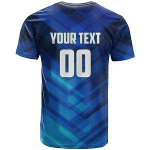Personalized Cape Verde Football T shirt Blue Shark Mascot Cabo Verdean - Gradient Art