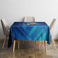 Personalized Cape Verde Football Tablecloth Blue Shark Mascot Cabo Verdean - Gradient Art