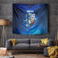 Personalized Cape Verde Football Tapestry Blue Shark Mascot Cabo Verdean - Gradient Art