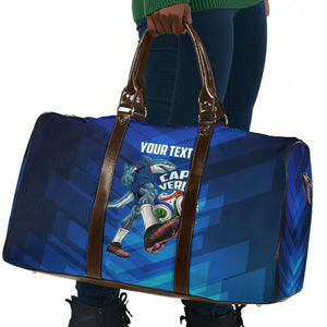 Personalized Cape Verde Football Travel Bag Blue Shark Mascot Cabo Verdean - Gradient Art