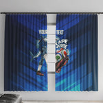 Personalized Cape Verde Football Window Curtain Blue Shark Mascot Cabo Verdean - Gradient Art