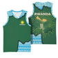 Rwanda Basketball Jersey with Green Nature Map Waterfall Sunburst Spirit TS04