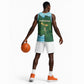 Rwanda Basketball Jersey with Green Nature Map Waterfall Sunburst Spirit TS04