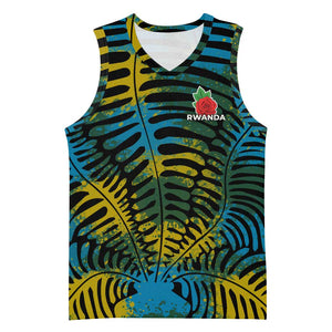 Rwanda Basketball Jersey with Gorilla Family Kwita Izina Leaf Jungle Spirit TS04