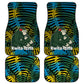 Rwanda Car Mats with Gorilla Family Kwita Izina Leaf Jungle Spirit
