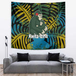 Rwanda Tapestry with Gorilla Family Kwita Izina Leaf Jungle Spirit