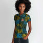 Rwanda Women Polo Shirt with Gorilla Family Kwita Izina Leaf Jungle Spirit