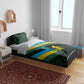 Rwanda Bedding Set with Tour du Rwanda Cycling Race Flag Stripe Spirit