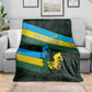Rwanda Blanket with Tour du Rwanda Cycling Race Flag Stripe Spirit