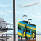 Rwanda Luggage Cover with Tour du Rwanda Cycling Race Flag Stripe Spirit