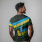 Rwanda T shirt with Tour du Rwanda Cycling Race Flag Stripe Spirit