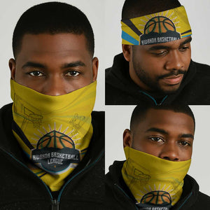 Rwanda Neck Gaiter Basketball League Court Hoop Yellow Wave Spirit TS04