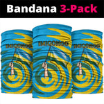 Rwanda Neck Gaiter Imigongo Spiraling Flag Hand Wave Time Spirit TS04
