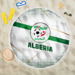 Algeria Soccer Beach Blanket with Desert Warriors Text and National Flag Design