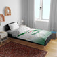 Algeria Soccer Bedding Set with Desert Warriors Text and National Flag Design