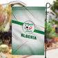 Algeria Soccer Garden Flag with Desert Warriors Text and National Flag Design
