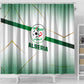 Algeria Soccer Shower Curtain with Desert Warriors Text and National Flag Design