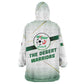 Algeria Soccer Wearable Blanket Hoodie with Desert Warriors Text and National Flag Design