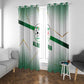 Algeria Soccer Window Curtain with Desert Warriors Text and National Flag Design